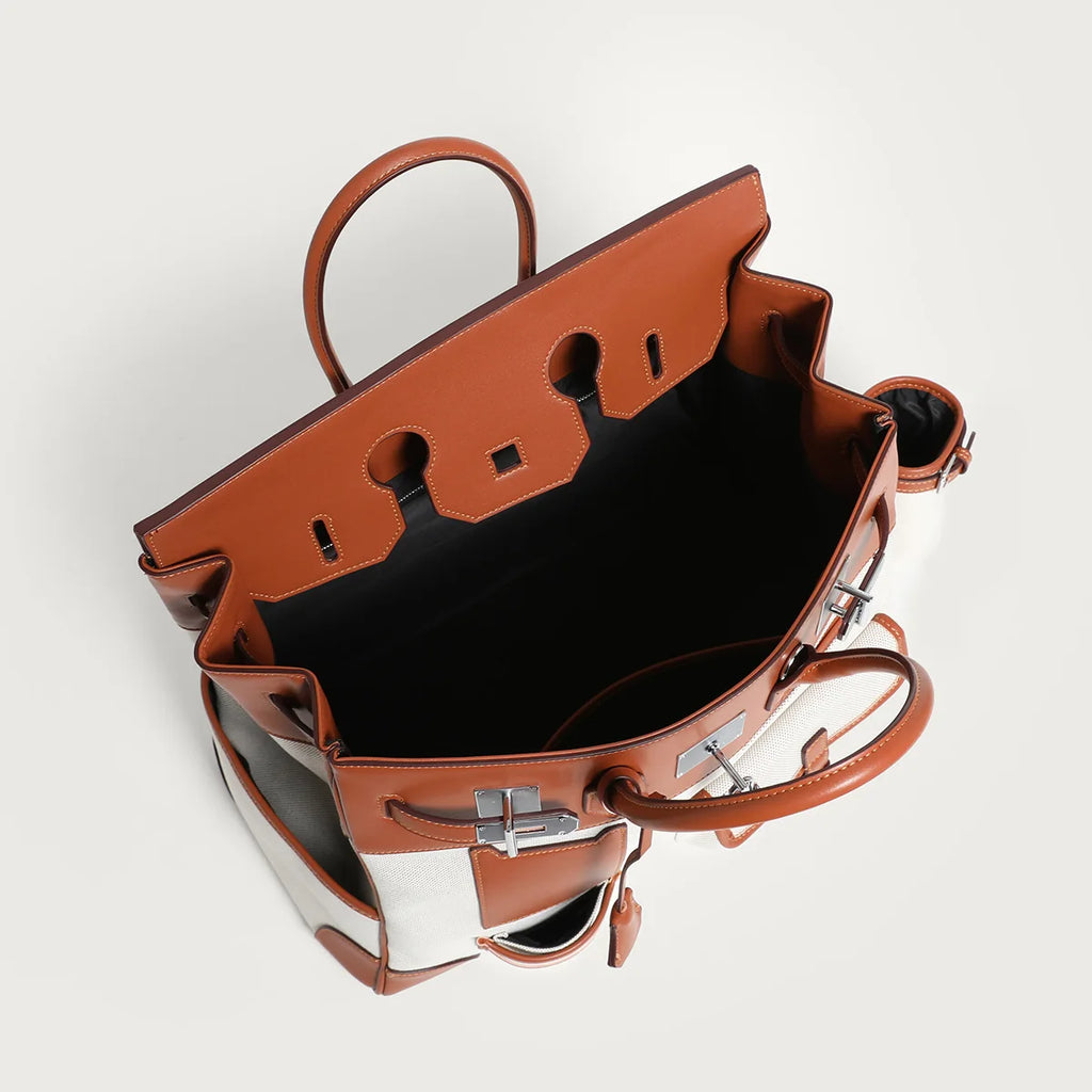 2025 Season New Color-Block Canvas Tote Extra Large Women's Shoulder Bag for Fashionable Casual Travel Single Shoulder Crossbody