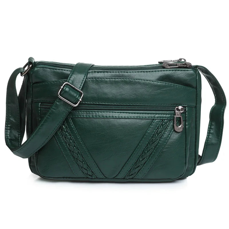 Fashion All-match Solid Color Messenger Bag High Capacity Womens Shoulder Bags 2021 New High Quality Pu Leather Women Handbag