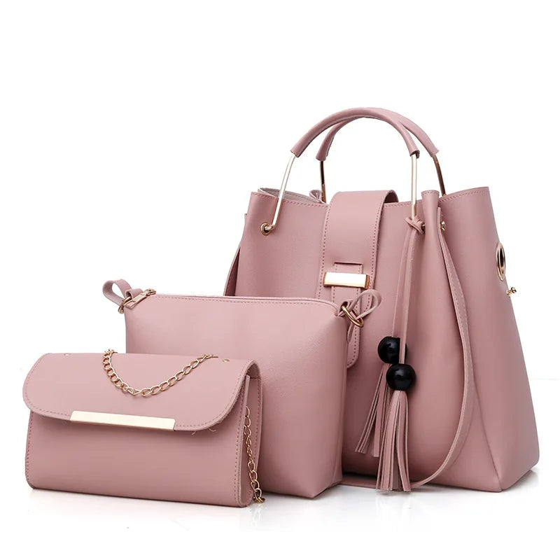 KALANTA Wholesale Sac a Main Femme PU Luxury Ladies Leather Hand Bag  Women's Luxury Tassel Handbag Set