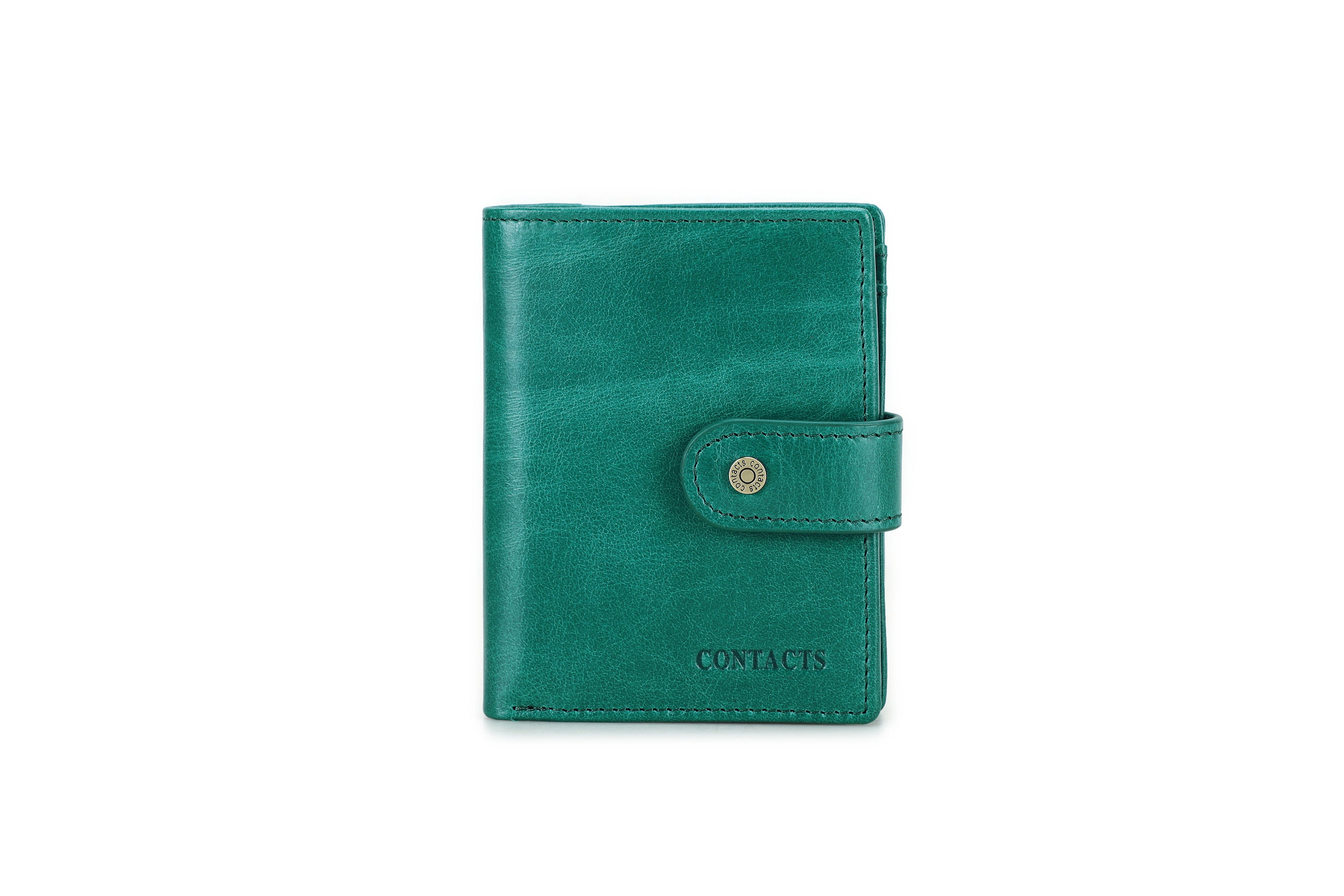 Contact's Genuine Leather RFID Wallets Wholesale for Women Men Luxury Ladies Card Holder Wallets and Coin Purse Unisex