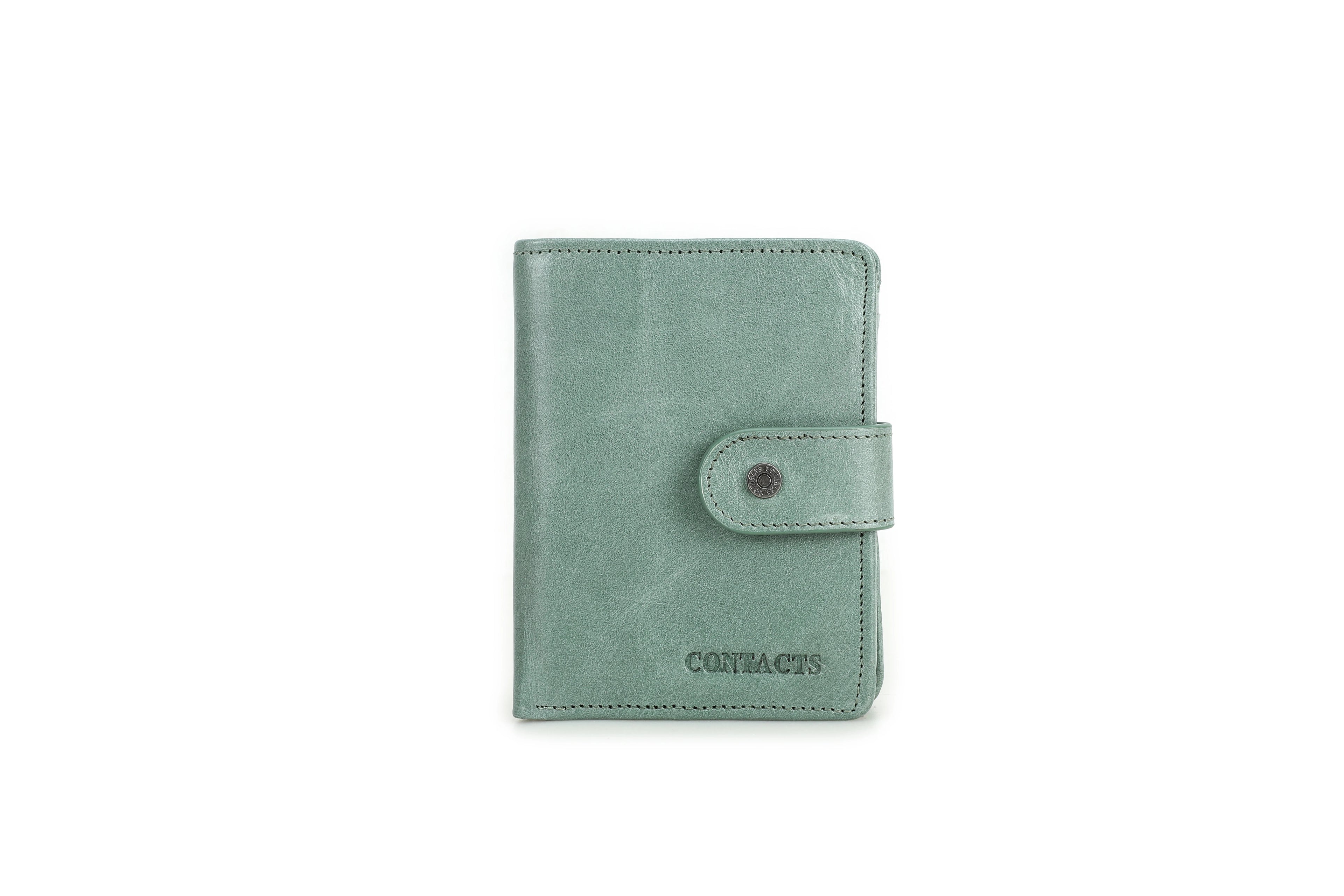 Contact's Genuine Leather RFID Wallets Wholesale for Women Men Luxury Ladies Card Holder Wallets and Coin Purse Unisex