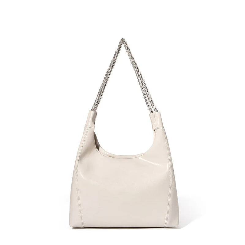 Wholesale Luxury High-capacity Chain Women's Bag Genuine Leather Minimalist Tote Bag Ladies Handbag