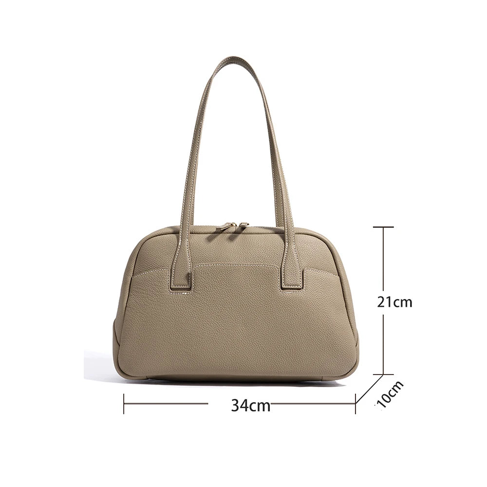 2025 Custom Genuine Cowhide Leather Tote Bag for Women High Quality Vintage Style Luxury Handbag