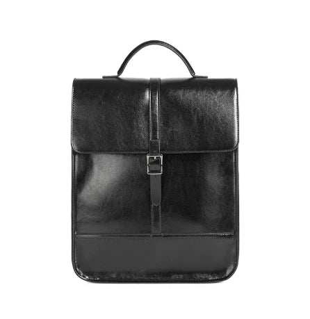 2025 New British Style Waterproof Leather Backpack for Men and Women Commuting and Student School Bag