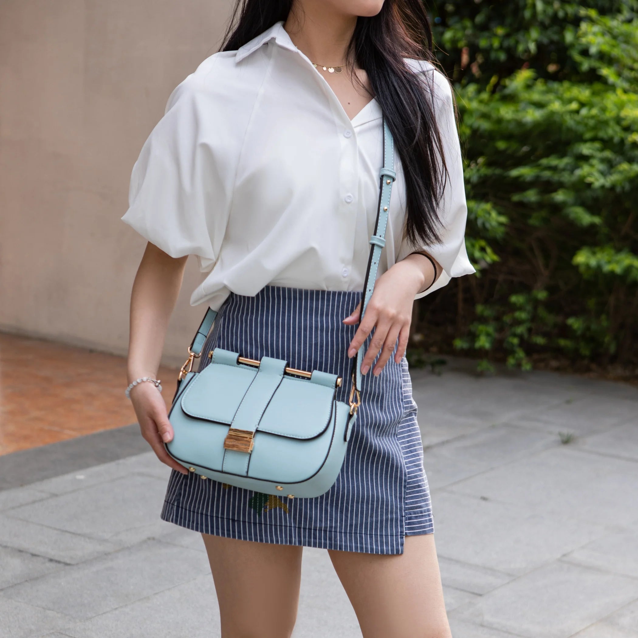 TD Londyn Women's Vegan Leather Crossbody Shoulder Purses Geometric Pattern Water Proof Three Straps PU Lining for Summer Winter