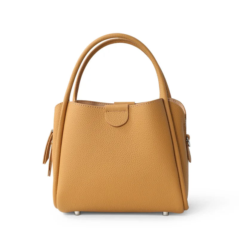 Women's Bag Full Grain Cowhide Handbag Luxury Genuine Leather Messenger Crossbody Shoulder Bag for Ladies