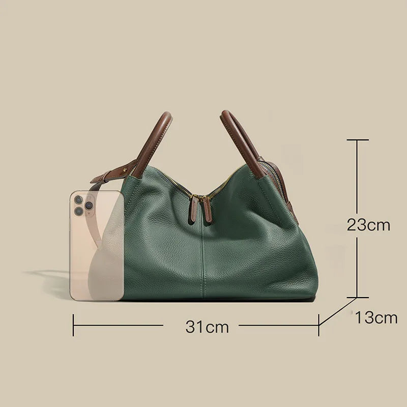 Fashion Customized Work Pure Ladies Handbags Genuine Leather Bags for Women