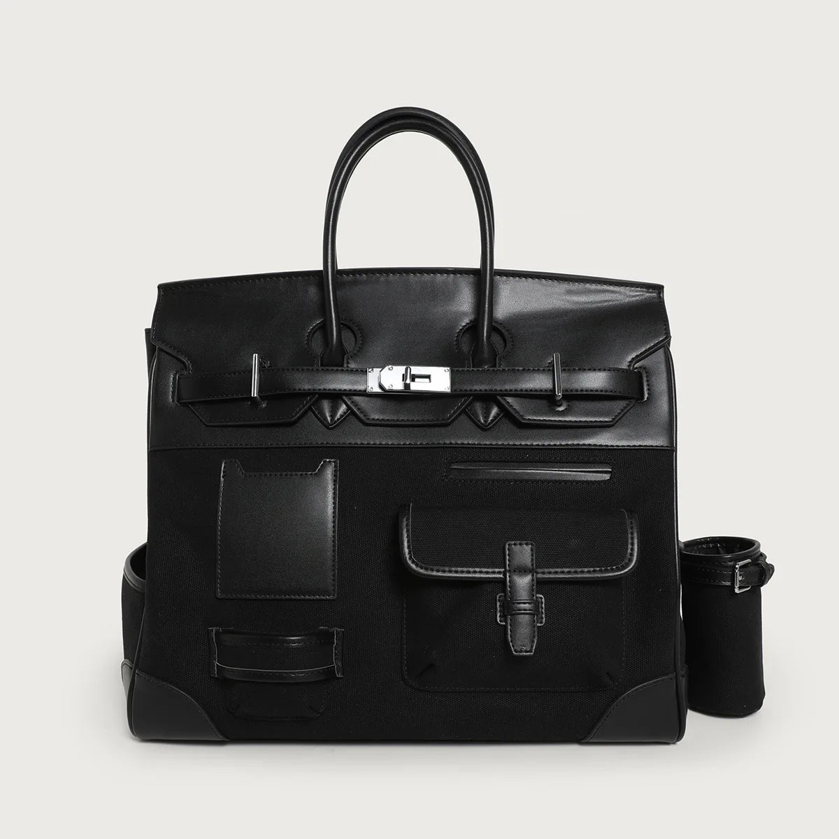 2025 Season New Color-Block Canvas Tote Extra Large Women's Shoulder Bag for Fashionable Casual Travel Single Shoulder Crossbody