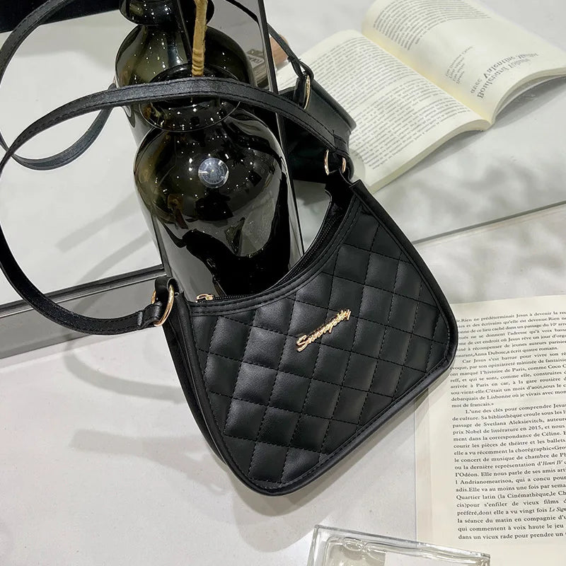 Embroidered Underarm Bag Ladies Hand Bags Women Fashion Outdoor Small Crossbody Pu Leather Bag for Women