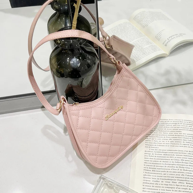 Embroidered Underarm Bag Ladies Hand Bags Women Fashion Outdoor Small Crossbody Pu Leather Bag for Women