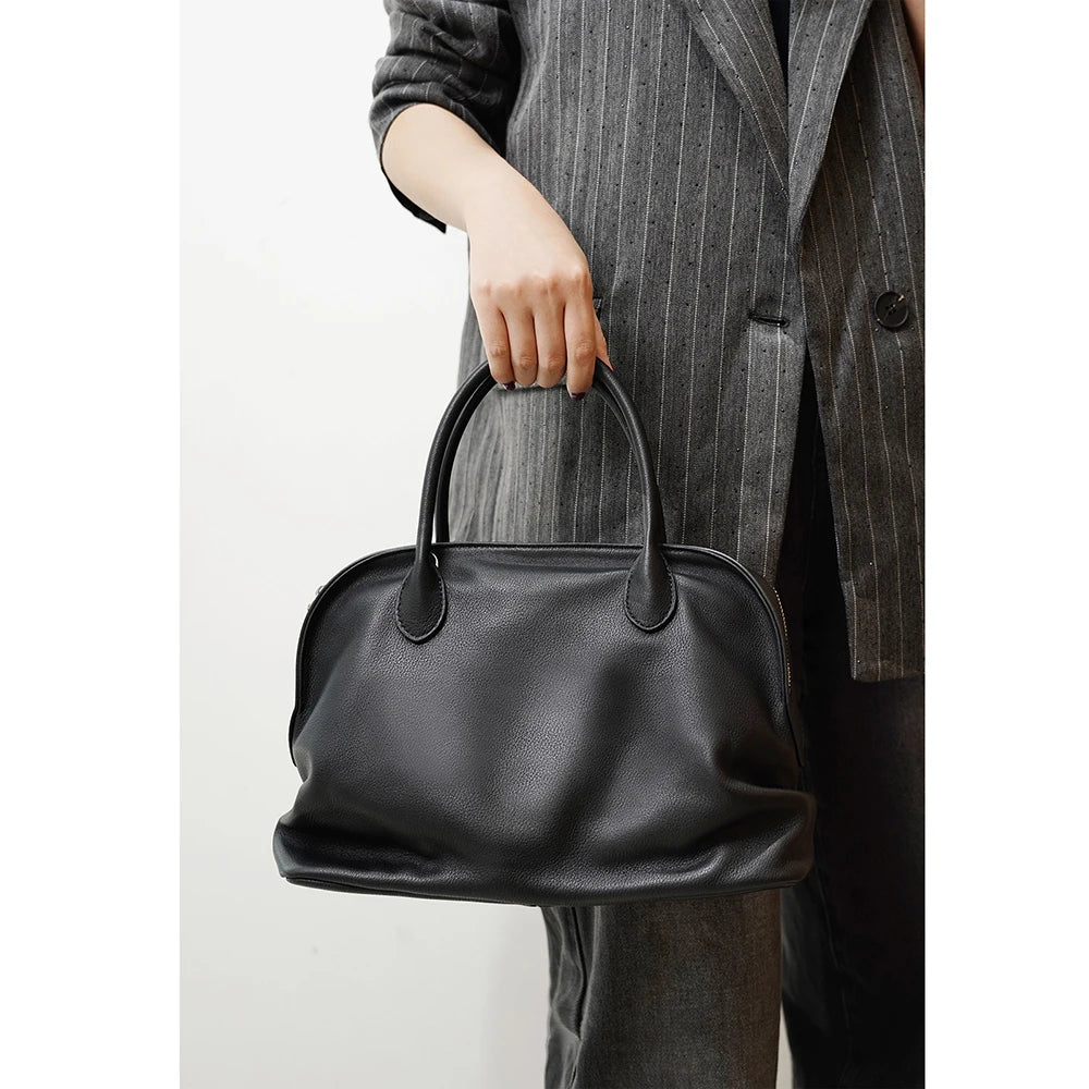 Custom Luxury Cowhide Leather Tote Bag for Women Ladies Big Handbag Handbag 2025 Designs-for Summer Winter Autumn Spring Seasons