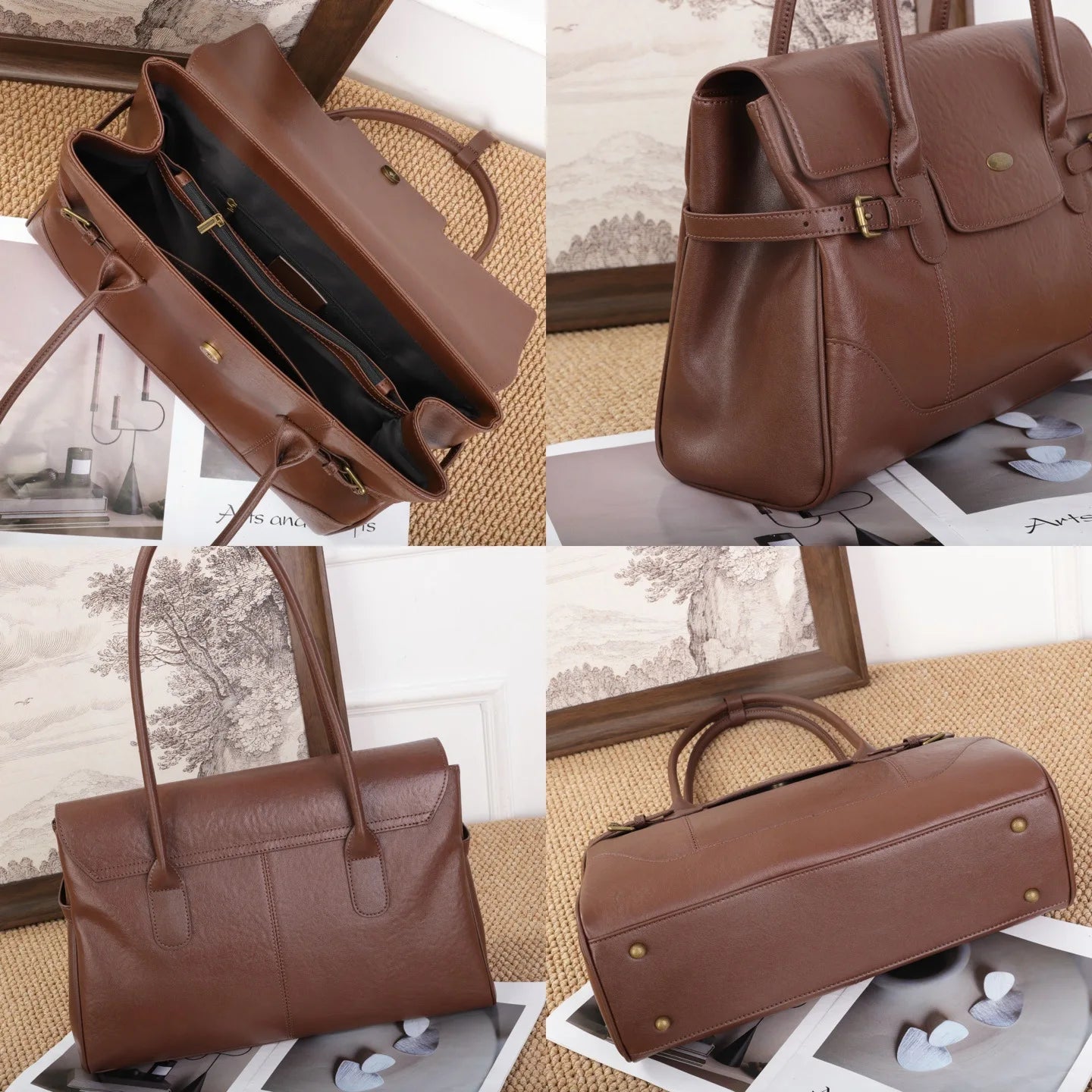 2025 New Women's Shoulder Bags Handbags Leather Bags Large Capacity Women's Shoulder Tote Bag Support OEM Custom