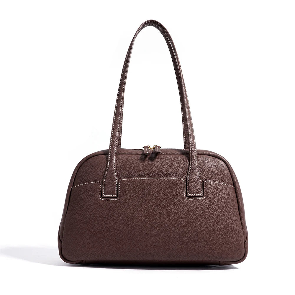 2025 Custom Genuine Cowhide Leather Tote Bag for Women High Quality Vintage Style Luxury Handbag