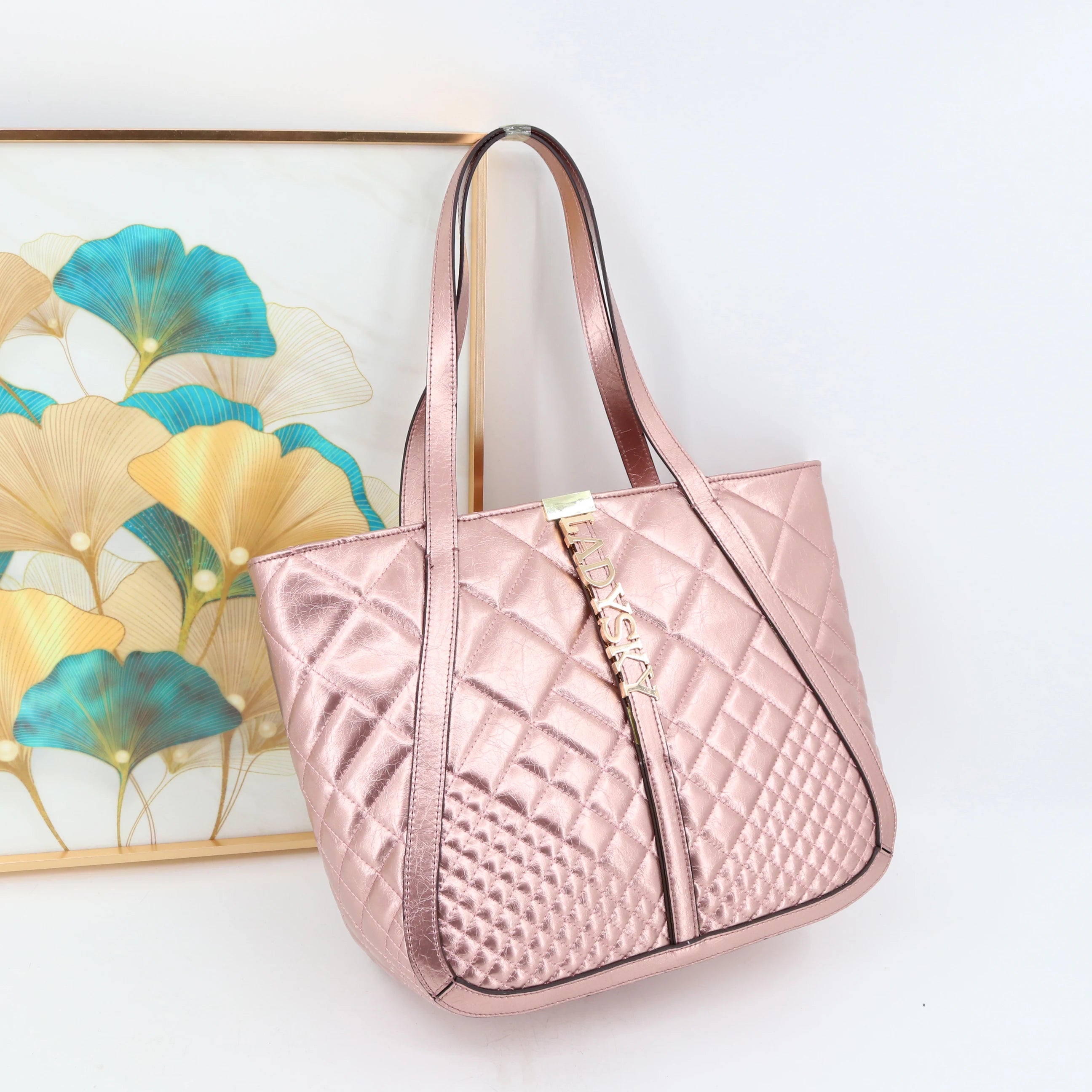 Super Product 2024 Ladysky Super Fiber Leather Ladies Bag Fashion Ladies Shoulder Bag Quality Women's Tote Bag Factory 35 cm