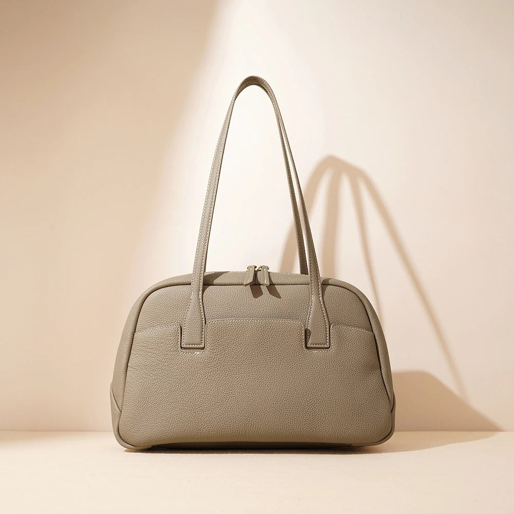 2025 Custom Genuine Cowhide Leather Tote Bag for Women High Quality Vintage Style Luxury Handbag