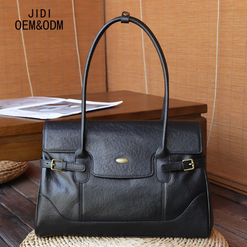 2025 New Women's Shoulder Bags Handbags Leather Bags Large Capacity Women's Shoulder Tote Bag Support OEM Custom