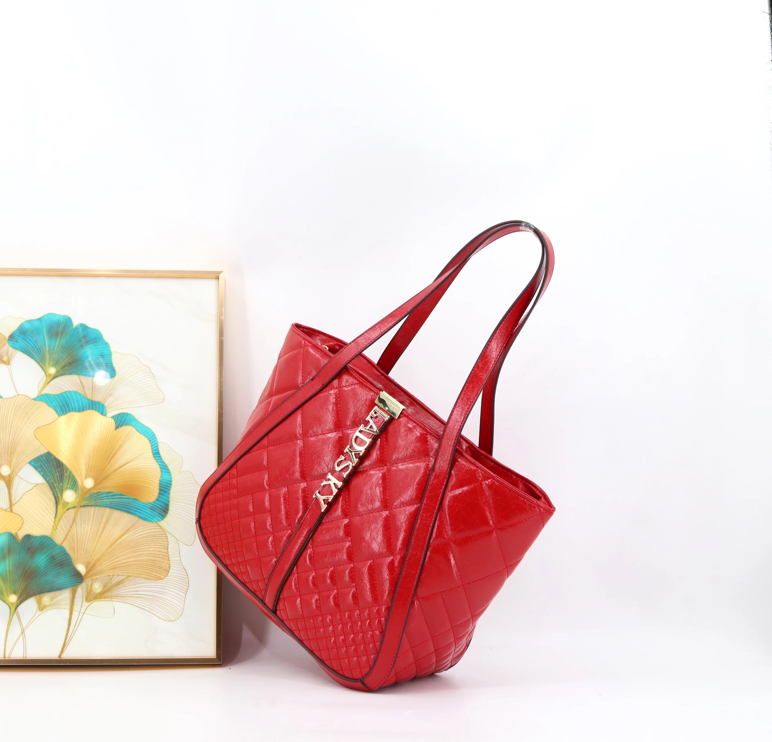 Super Product 2024 Ladysky Super Fiber Leather Ladies Bag Fashion Ladies Shoulder Bag Quality Women's Tote Bag Factory 35 cm