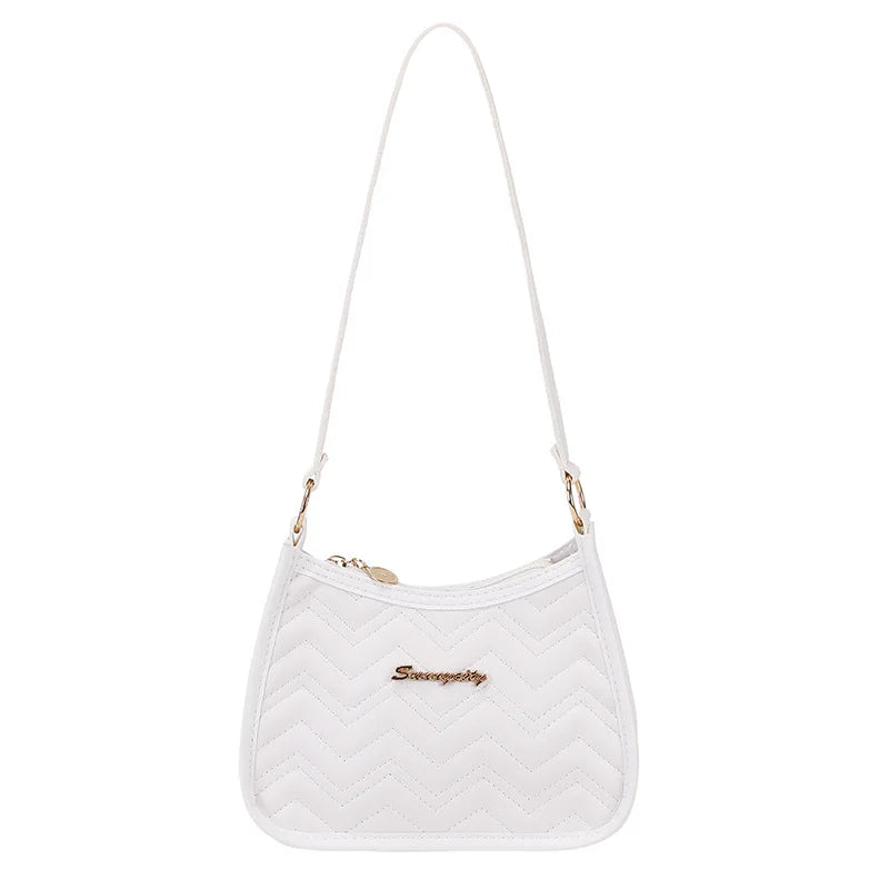 Embroidered Underarm Bag Ladies Hand Bags Women Fashion Outdoor Small Crossbody Pu Leather Bag for Women