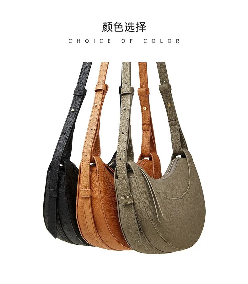 Latest Design Real Leather Luxury Sling Handbags for Ladies Shoulder Bag