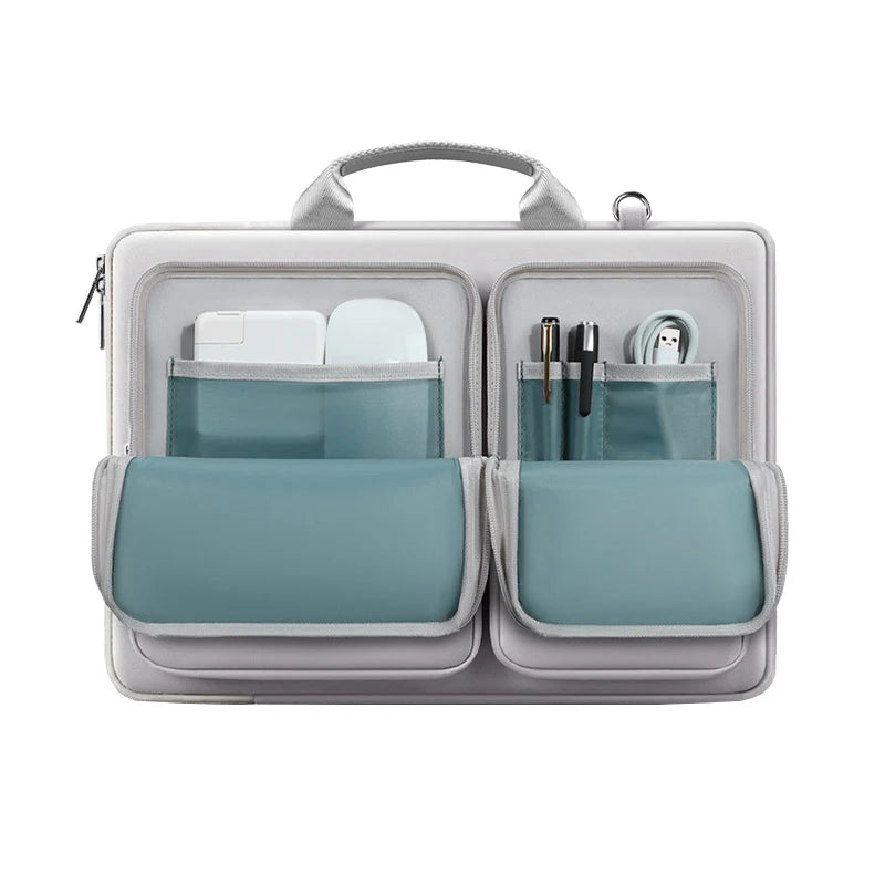 Durable Shoulder Bag for Laptop Organizer Briefcase Carrying Business Travel for Men Laptop Sleeve Tablet Accessories Organizer