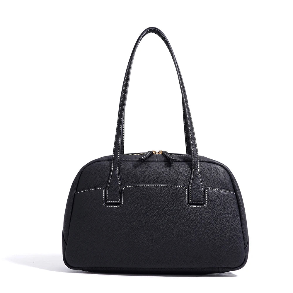 2025 Custom Genuine Cowhide Leather Tote Bag for Women High Quality Vintage Style Luxury Handbag