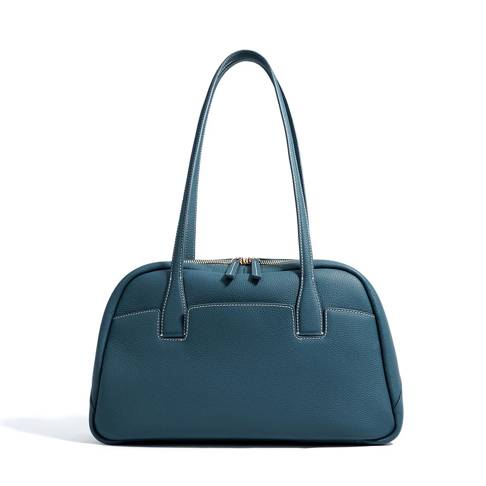 2025 Custom Genuine Cowhide Leather Tote Bag for Women High Quality Vintage Style Luxury Handbag