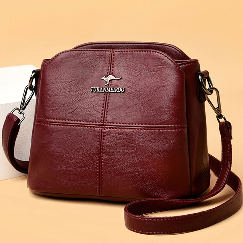 Purses and Handbags Luxury Designer Women's Bag Pu Leather Shoulder Bags for Women 2024 Ladies Hand Crossbody Bag Sac A Main New