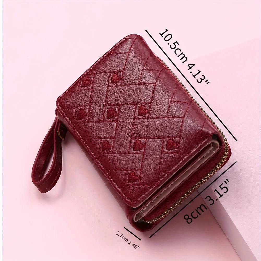 Women's Wallet Made of PU Skin Purse for Female Coin Purse Short Male Card Holder Wallets Zipper Around Money Coin Purse