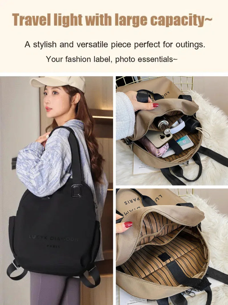 GMY Women's Large Capacity Backpack - Multi-purpose Stylish Minimalist Shoulder Bag, Ideal for Daily Use, Travel & Work