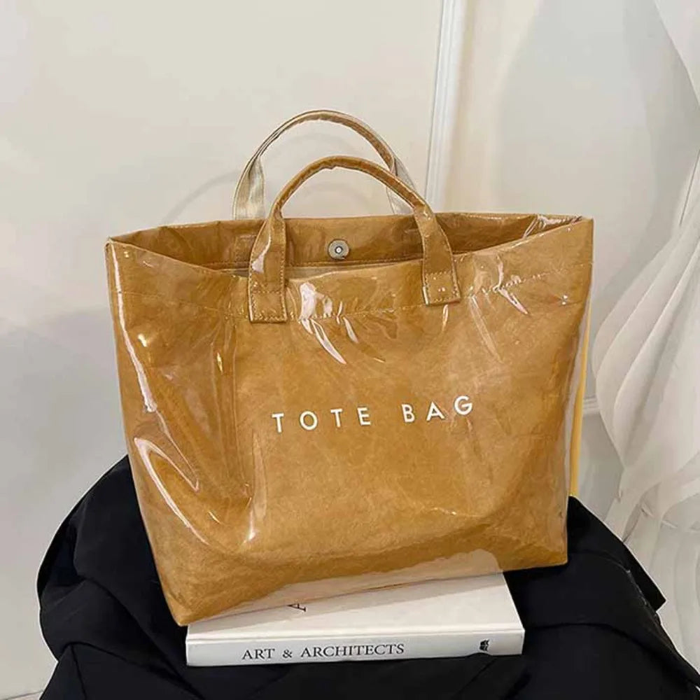 Fashion Storage Bag Transparent Jelly Bag Summer Beach Bag PVC Tote Bag Shoulder Pouch Tote Bag Letter Prints Handbags Sports