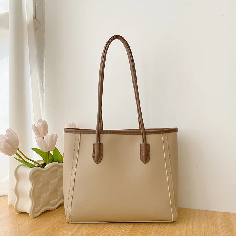 Korean Sle Faionable Commuter Women's Handbag 2025 New Trendy Versatile oulder Bag High Quali Soft PU Leather Tote Bag