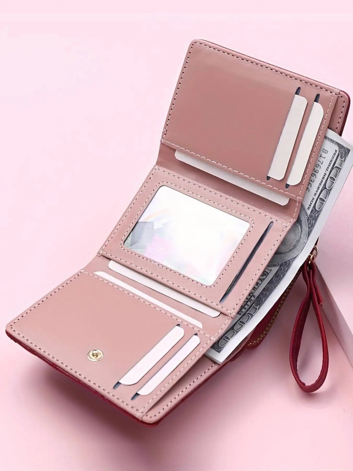 Women's Wallet Made of PU Skin Purse for Female Coin Purse Short Male Card Holder Wallets Zipper Around Money Coin Purse