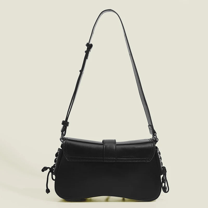 Gothic Punk Cool Women's Underarm Bag Girls Shoulder Crossbody Bags Fashion Design PU Leather Female Vintage Small Handbags Tote