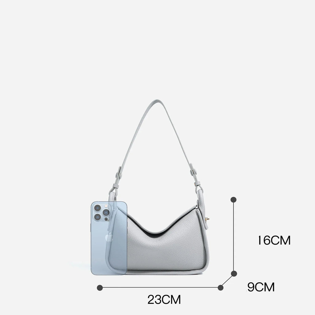 2025 New Genuine Leather Handbag Minimalist  Commuting Tote Large Capacity Light Luxury Women's Shoulder Bag High Quality