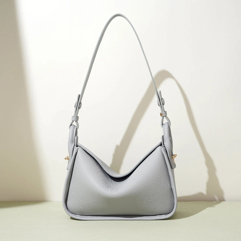 2025 New Genuine Leather Handbag Minimalist  Commuting Tote Large Capacity Light Luxury Women's Shoulder Bag High Quality