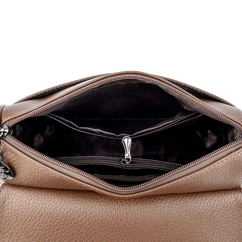 High Quality Soft Leather Women's Handbag Fashion Trend Women Shoulder Bag Luxury Famous Brand Women's Messenger Bolsas Wallet