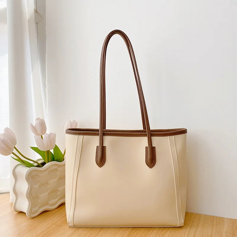 Korean Sle Faionable Commuter Women's Handbag 2025 New Trendy Versatile oulder Bag High Quali Soft PU Leather Tote Bag