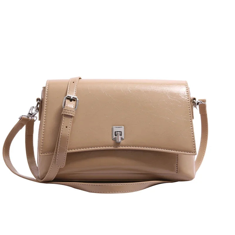 Luxurious Leather Handbag for Women, Tote Bag with Crossbody Strap, Elegant Ladies Style, Designer Brand