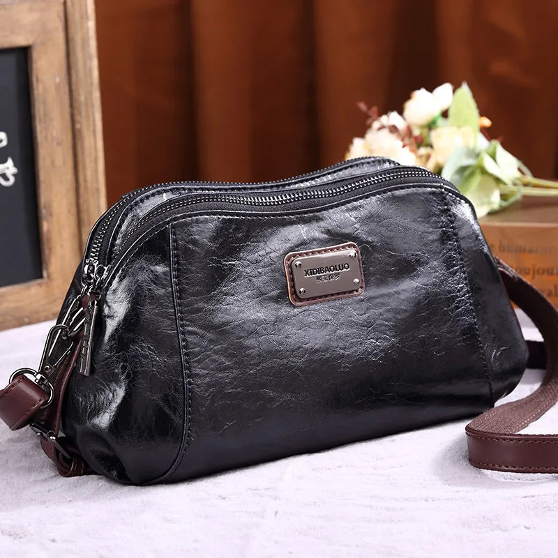 Brand New Hobos Folds Women Shoulder Bags Oil Wax Leather Crossbody Bag Fashion Ladies Handbags Luxury Designer Ladies Hand Bag