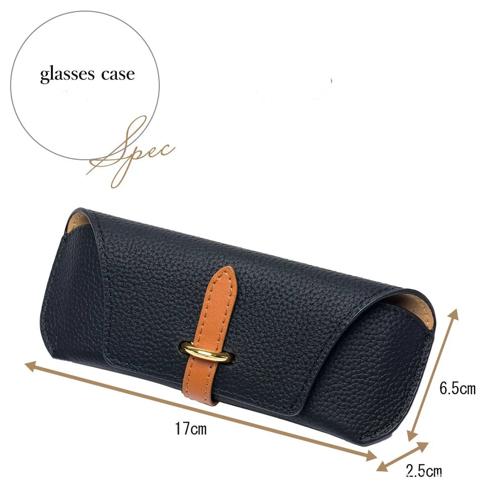 Luxury PU Leather Reading Glasses Bags Woman Men Portable Protective Travel Sunglasses Case Unisex Fashion Eyewear Accessories