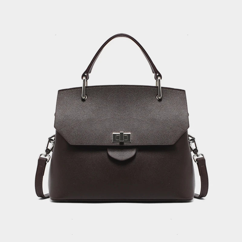 Hifashion Cowhide Genuine Leather Tote Handbags For Women 2025 Trend Designer Satchel Purses Work Ladies Shoulder Crossbody Bags