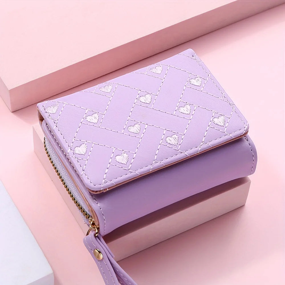 Women's Wallet Made of PU Skin Purse for Female Coin Purse Short Male Card Holder Wallets Zipper Around Money Coin Purse