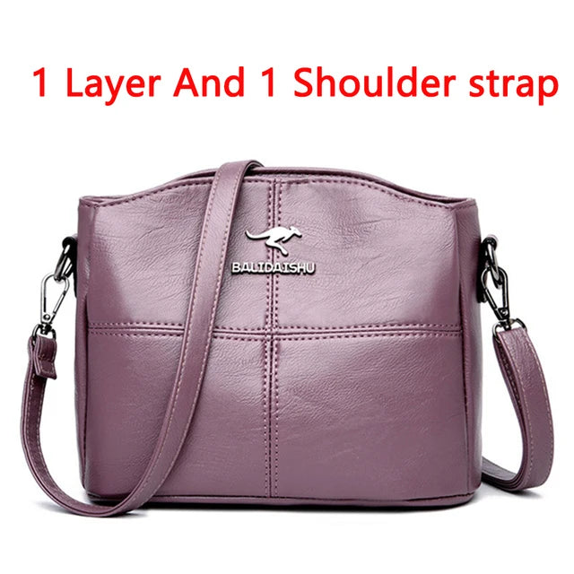 Purses and Handbags Luxury Designer Women's Bag Pu Leather Shoulder Bags for Women 2024 Ladies Hand Crossbody Bag Sac A Main New