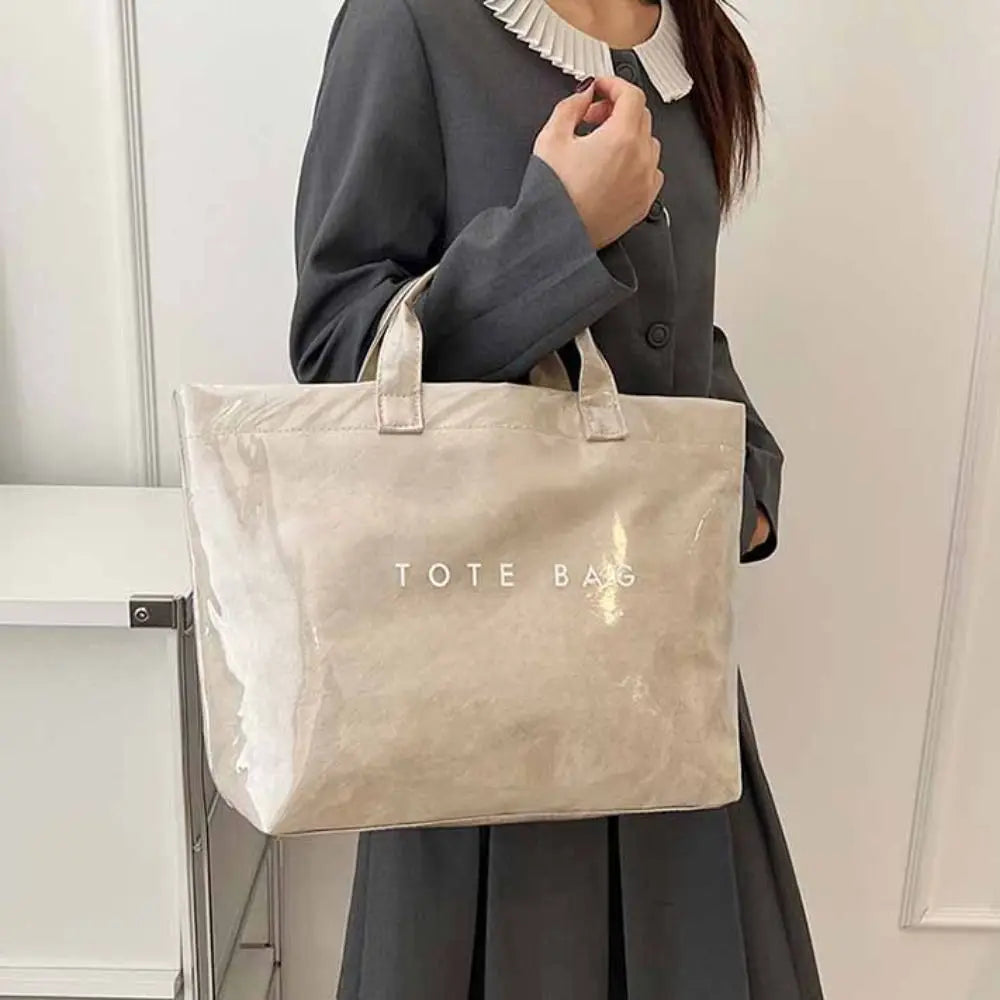 Fashion Storage Bag Transparent Jelly Bag Summer Beach Bag PVC Tote Bag Shoulder Pouch Tote Bag Letter Prints Handbags Sports