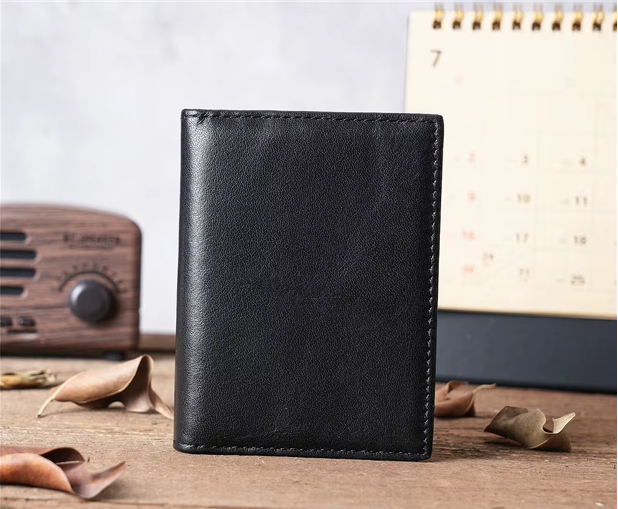 Vintage Genuine Leather Cards Holder Men Women Coins Purse Cards Wallet
