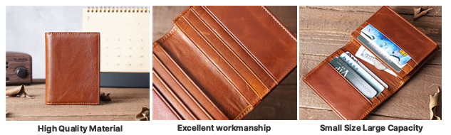 Vintage Genuine Leather Cards Holder Men Women Coins Purse Cards Wallet