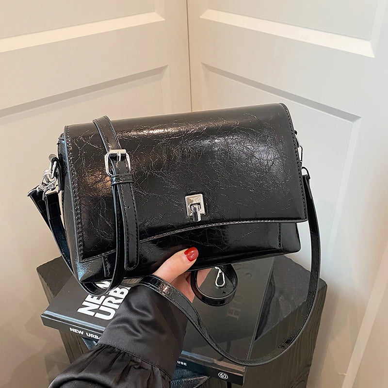 Luxurious Leather Handbag for Women, Tote Bag with Crossbody Strap, Elegant Ladies Style, Designer Brand