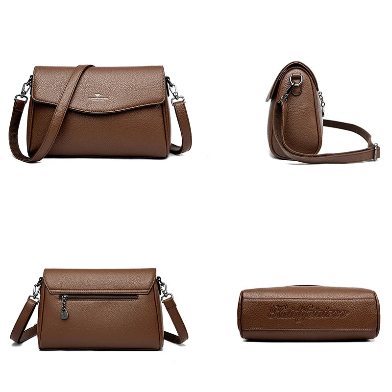 High Quality Soft Leather Women's Handbag Fashion Trend Women Shoulder Bag Luxury Famous Brand Women's Messenger Bolsas Wallet