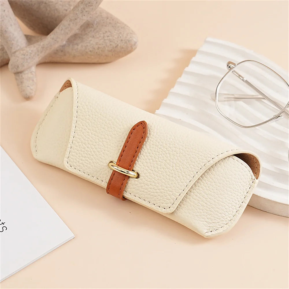 Luxury PU Leather Reading Glasses Bags Woman Men Portable Protective Travel Sunglasses Case Unisex Fashion Eyewear Accessories