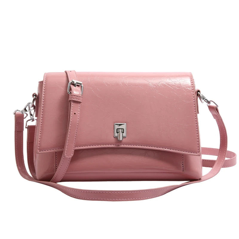 Luxurious Leather Handbag for Women, Tote Bag with Crossbody Strap, Elegant Ladies Style, Designer Brand